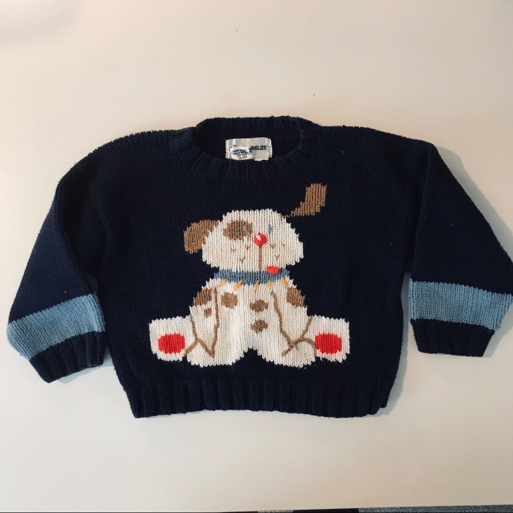Unique Puppy 100% cotton knit sweater, Peruvian